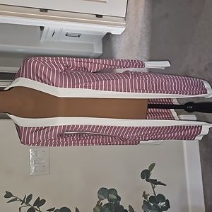 MAGIC FIT - mauve striped cardigan size small